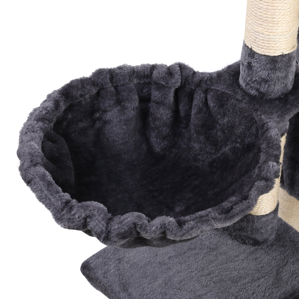 Cat Tree Scratching Post Tower House Furniture Wood Multi Level - 120cm