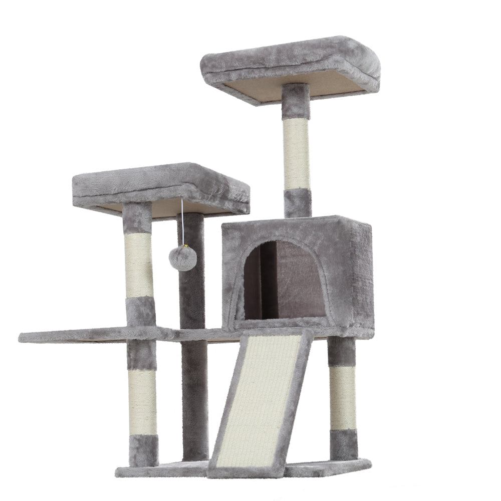 Cat Tree Tower Scratching Post Wood House Play Bed - 103cm