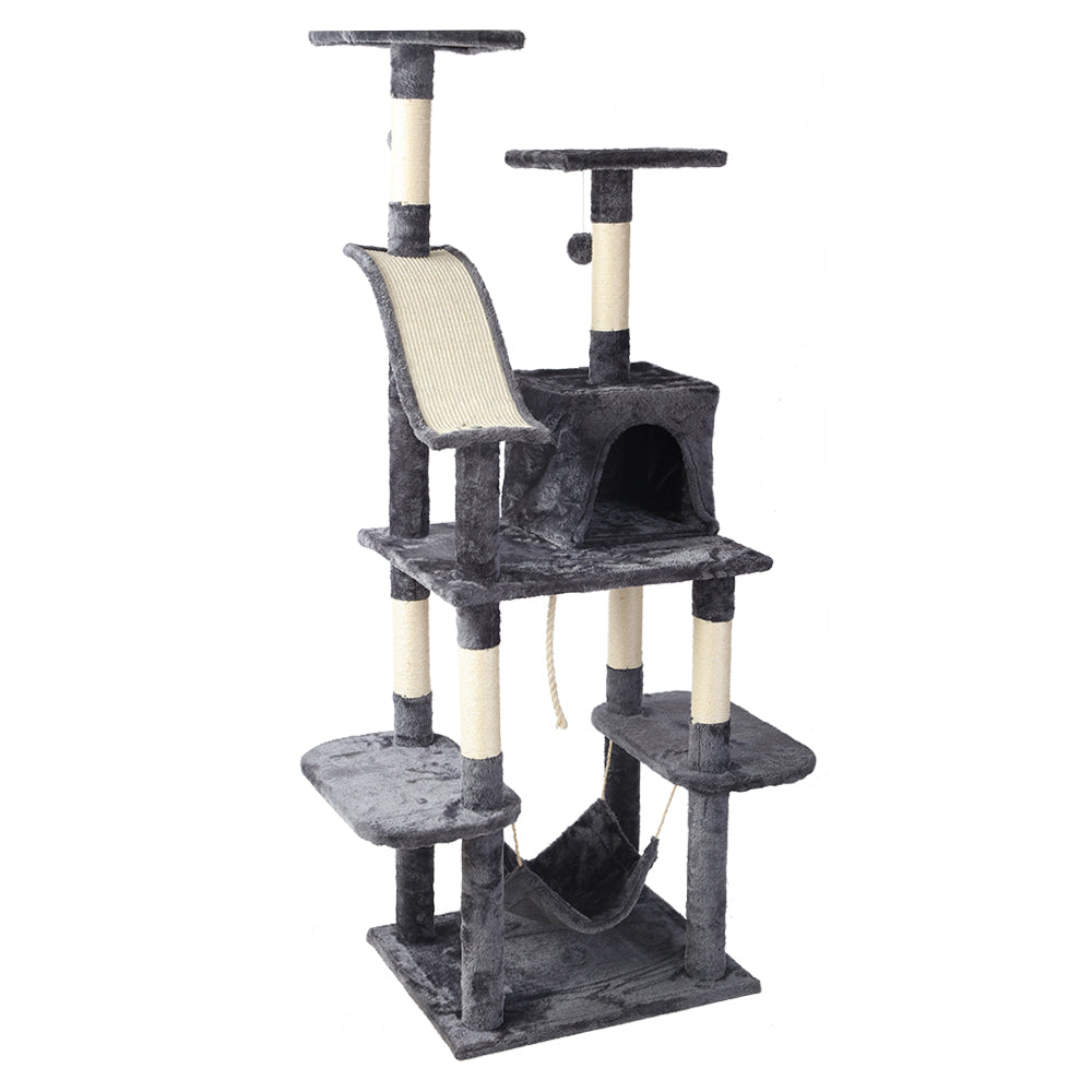 Cat Tree Scratching Post Tower House Furniture Wood - 171cm