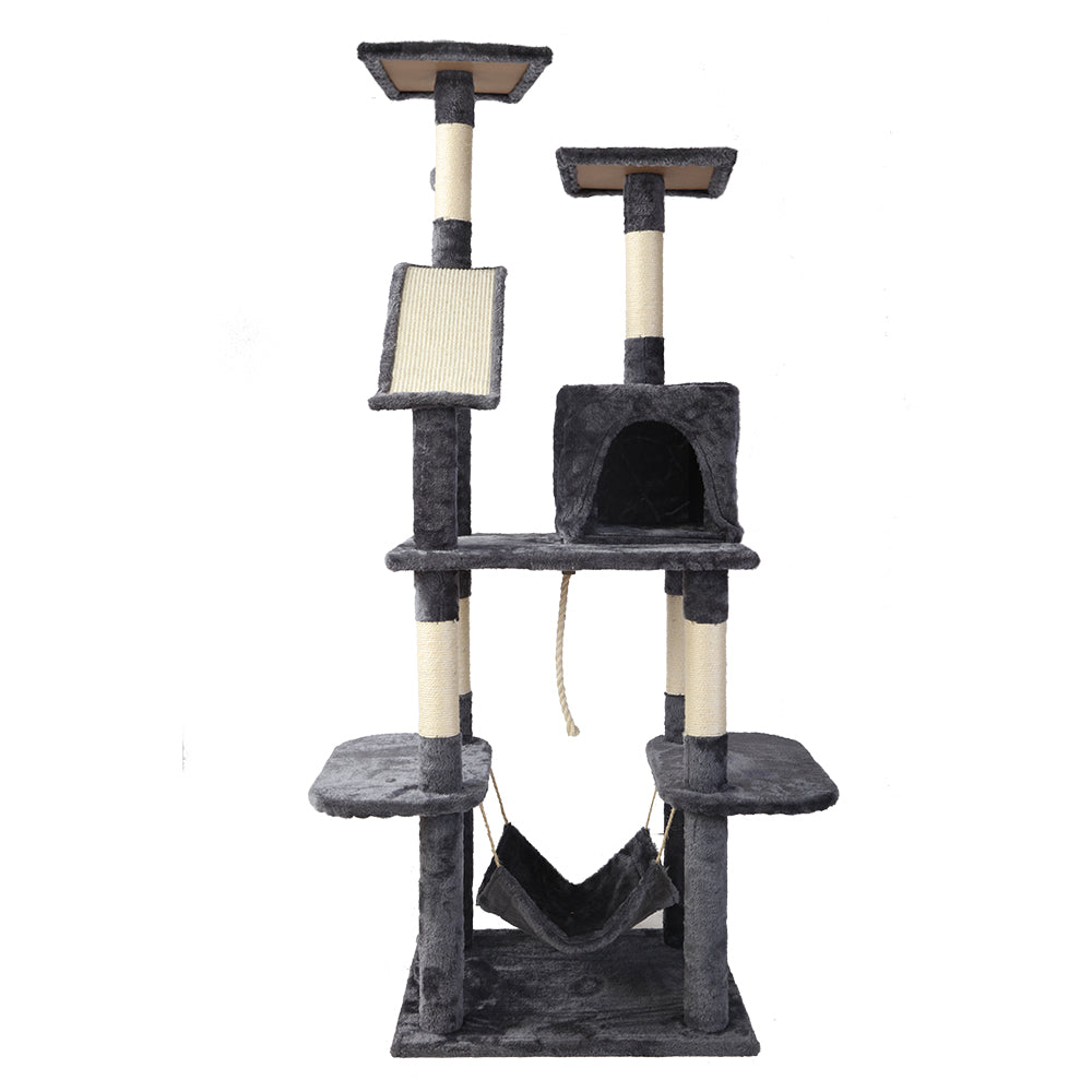 Cat Tree Scratching Post Tower House Furniture Wood - 171cm