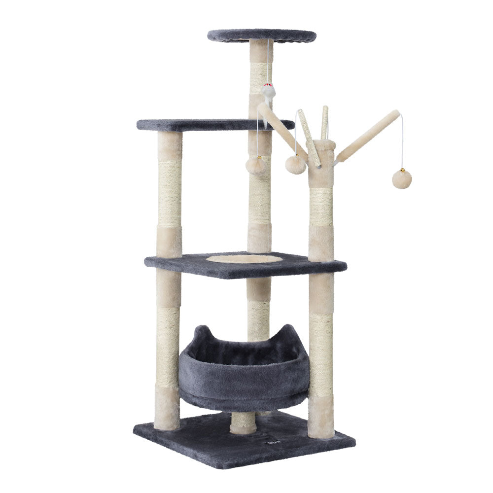 Cat Tree Scratching Post Scratcher Tower House - 110cm