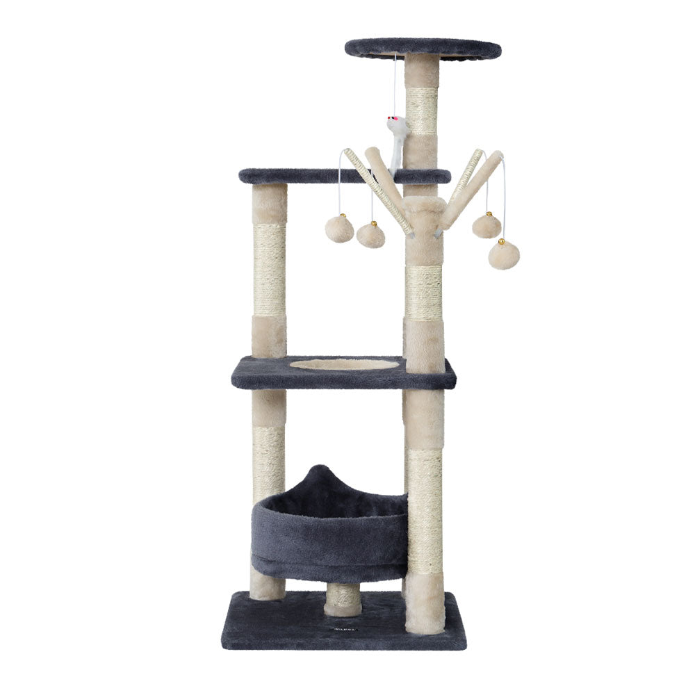 Cat Tree Scratching Post Scratcher Tower House - 110cm