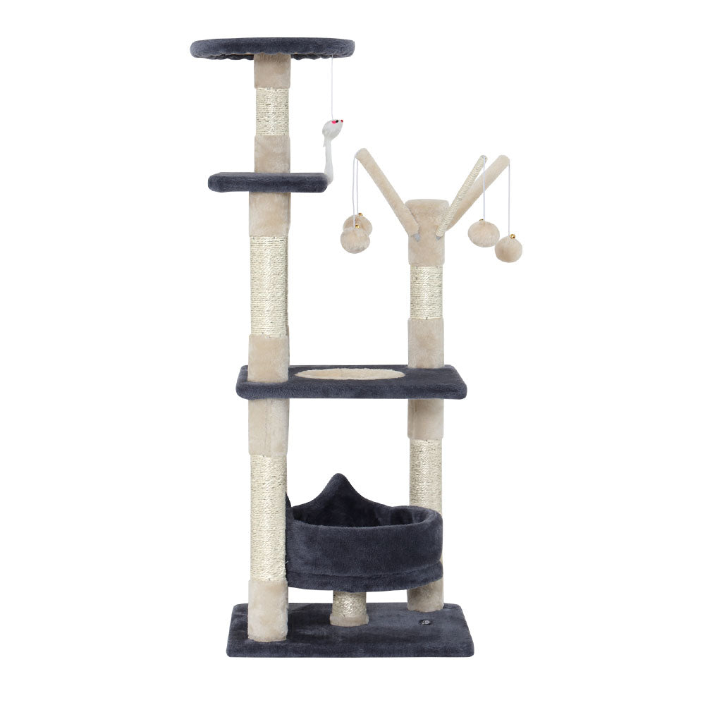 Cat Tree Scratching Post Scratcher Tower House - 110cm
