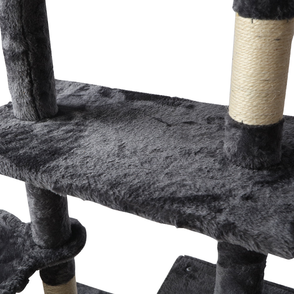 Cat Tree Scratching Post Tower House Furniture Wood - 140cm