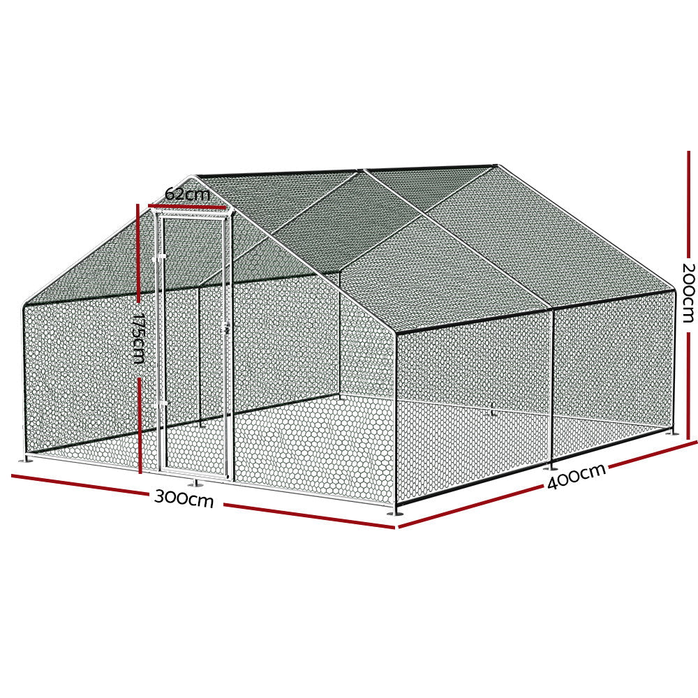 Chicken Cage Hutch Large Walk In Enclosure Cover - 3mx4mx2m