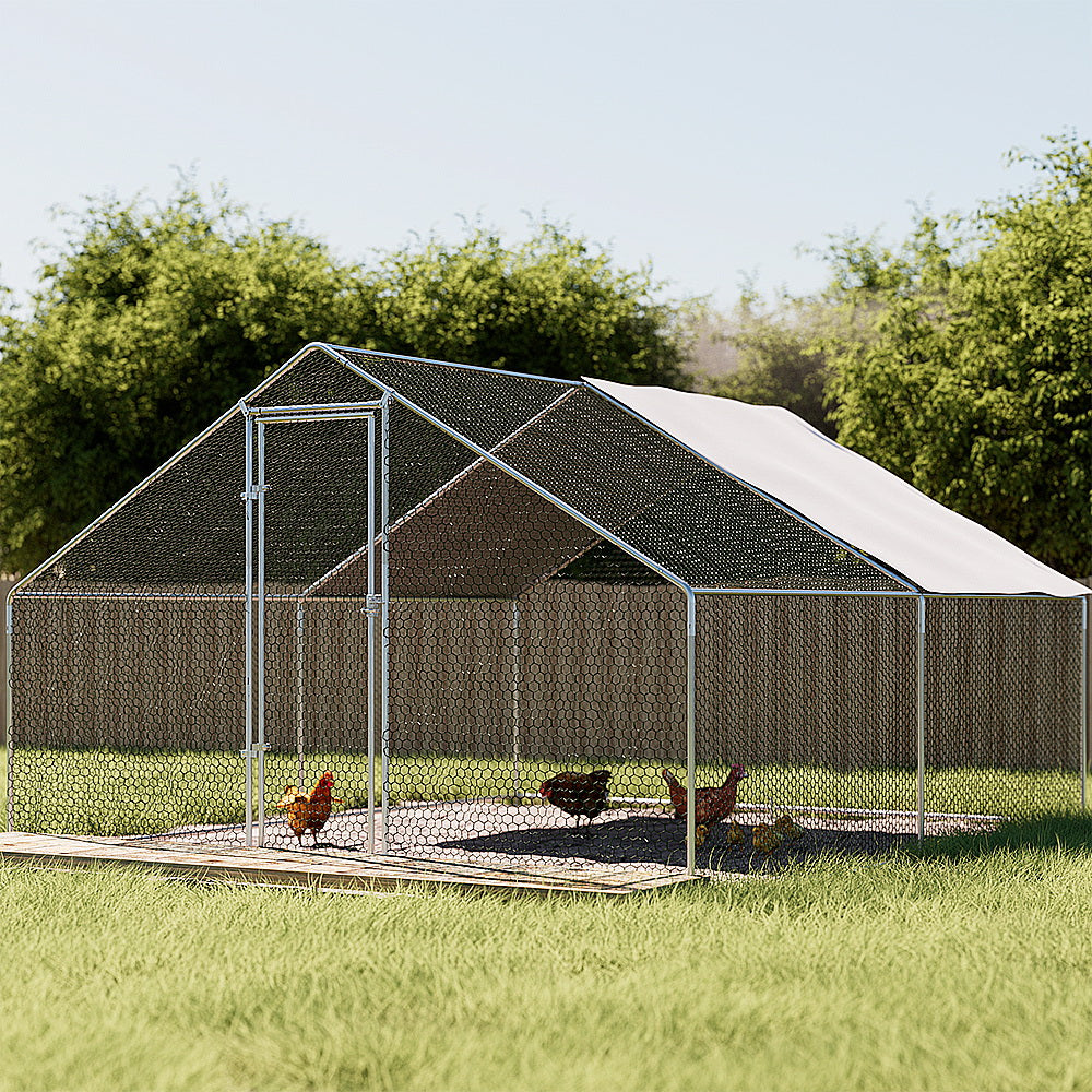 Chicken Cage Hutch Large Walk In Enclosure Cover - 3mx4mx2m