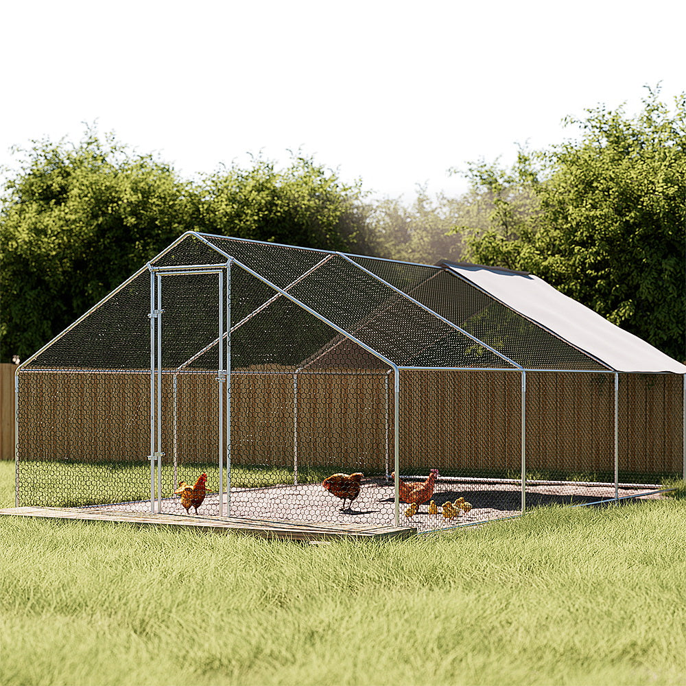 Chicken Cage Hutch Large Walk In Enclosure Cover - 3mx6m
