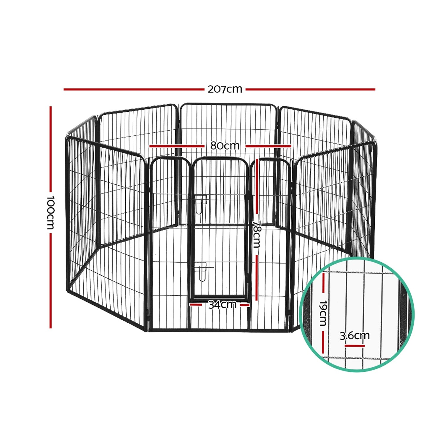 Pet Enclosure Playpen - 80cm x 100cm