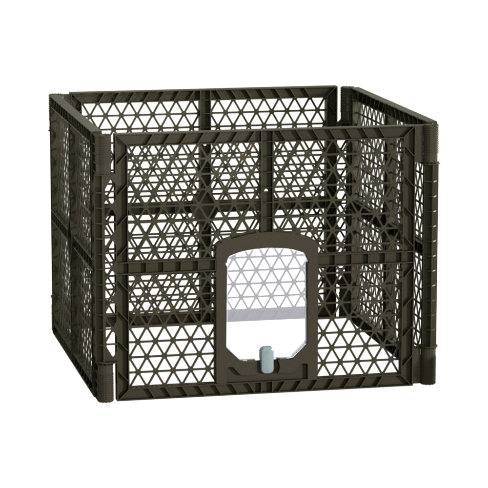 Pet Dog Playpen Enclosure Fence Puppy Cage Plastic Fold - 4 Panel