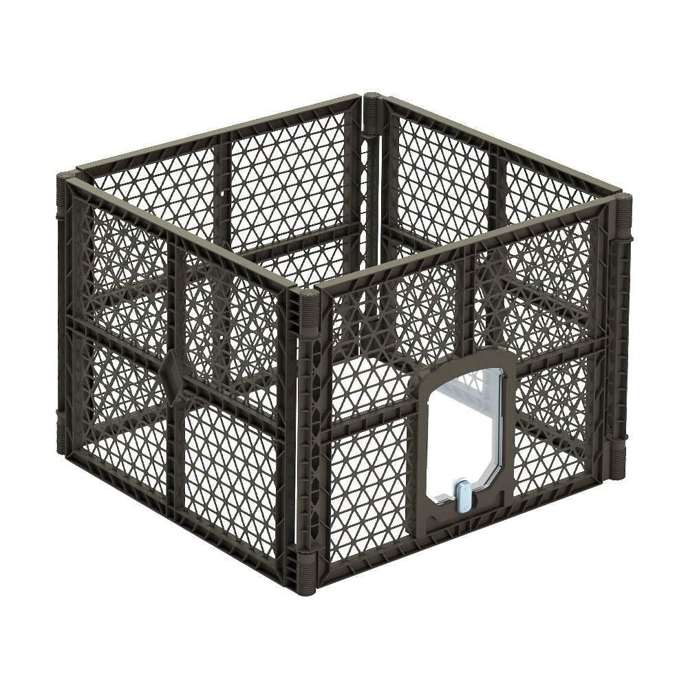 Pet Dog Playpen Enclosure Fence Puppy Cage Plastic Fold - 4 Panel