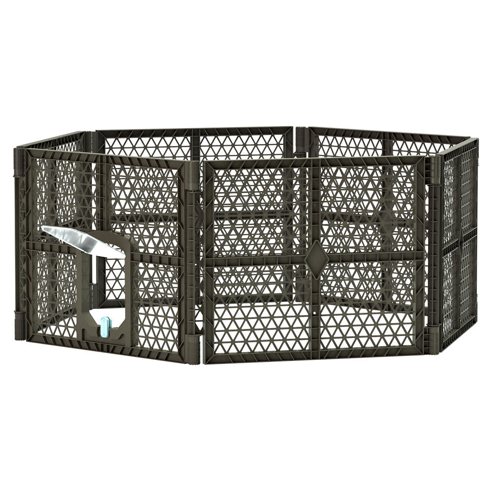 Pet Dog Playpen Enclosure Fence Puppy Cage Plastic Fold - 6 Panel