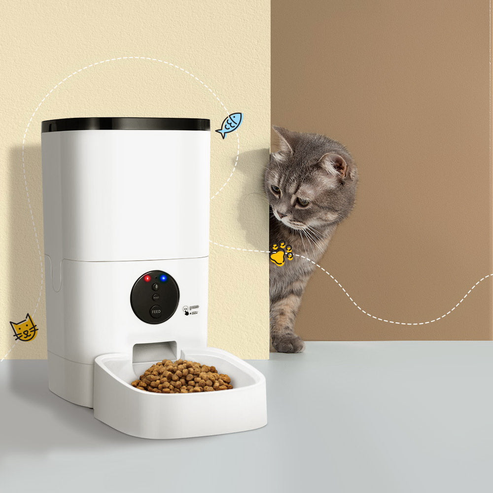 Automatic Pet Feeder Camera Dog Cat Smart Wifi Food - 6L