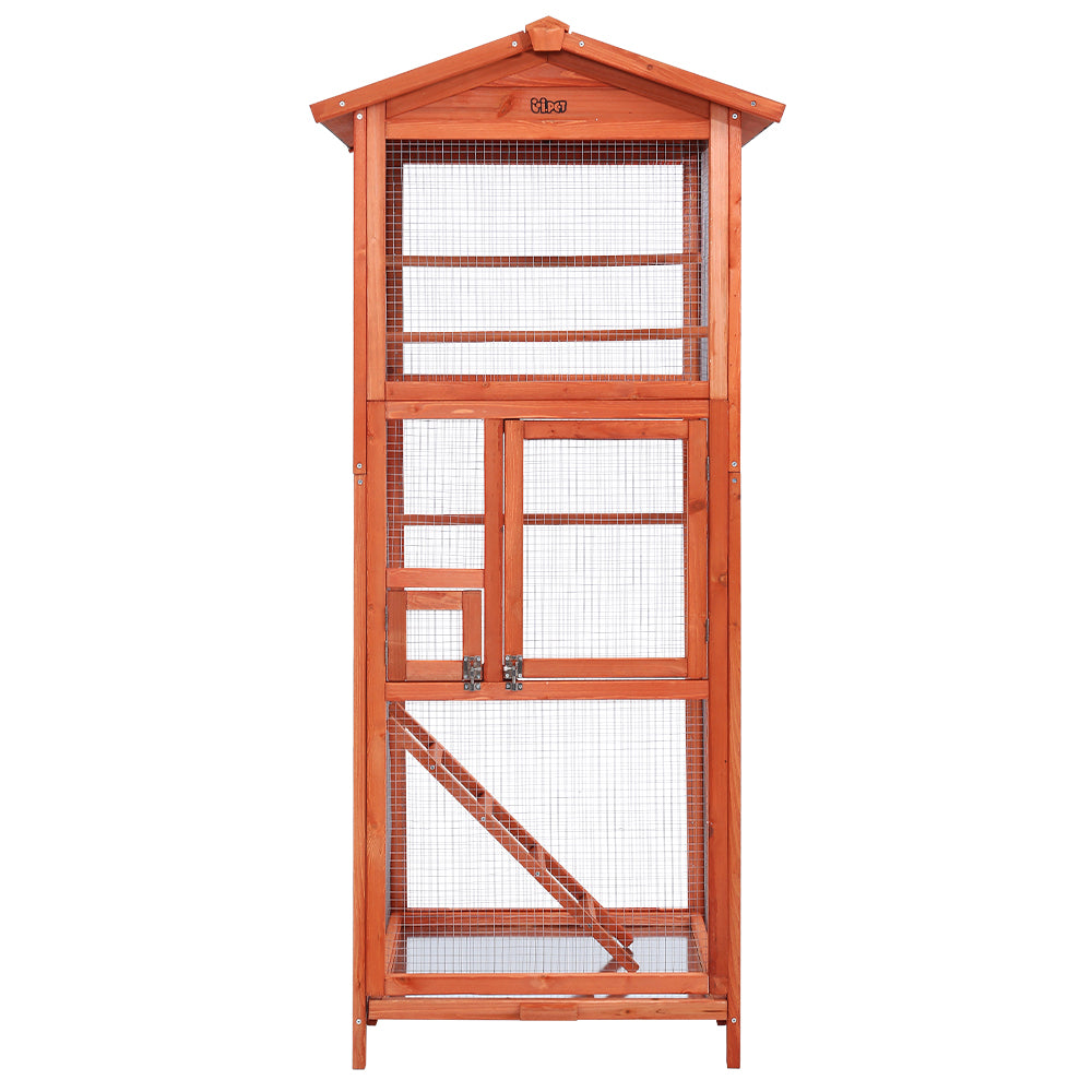 Bird Cage Wooden Pet Aviary Large Carrier Travel Canary - XL