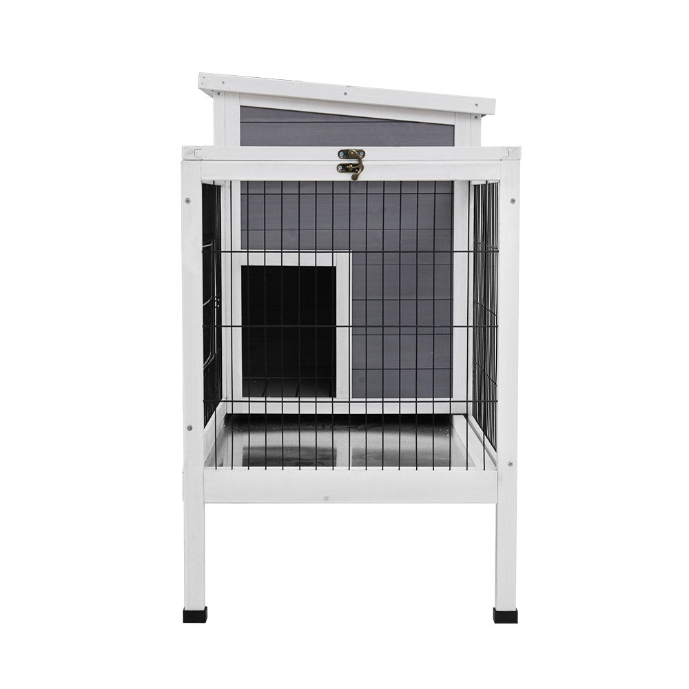 Rabbit Chicken Coop Wooden Ferret Cage House Outdoor - Large