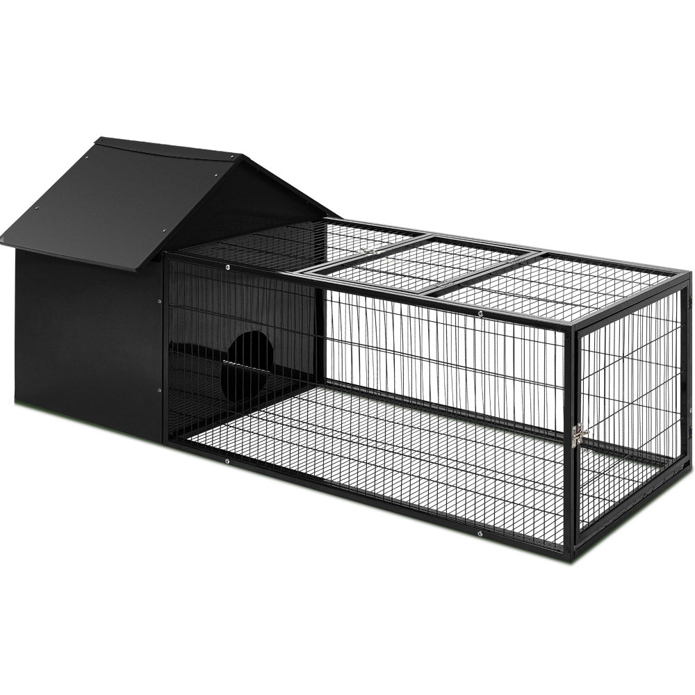 Rabbit Cage Hutch Indoor Outdoor Enclosure Pet Metal Carrier - 162cm