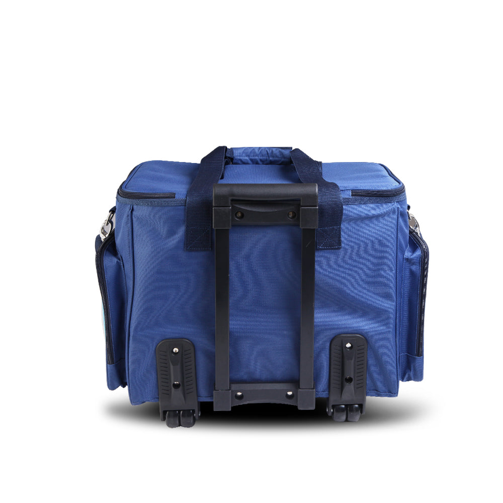 6 Person Picnic Basket Set Picnic Bag Cooler Wheels Insulated Bag