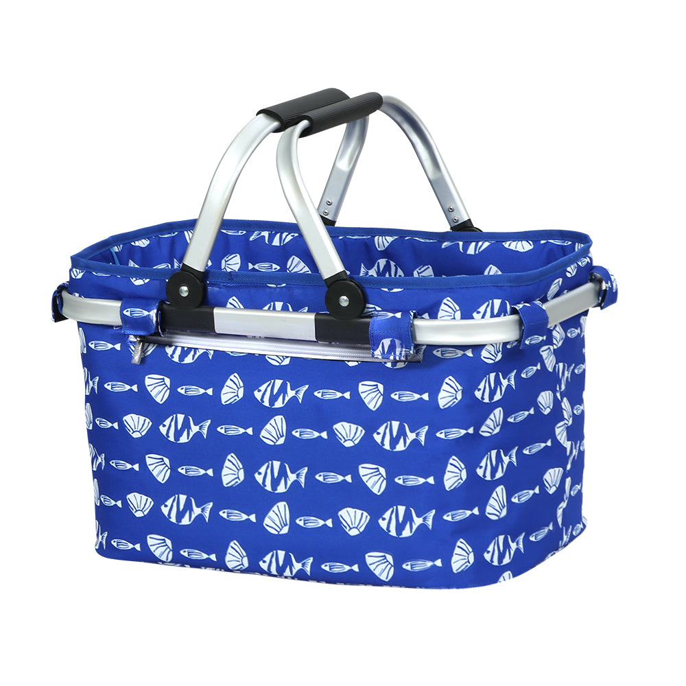 Picnic Bag Basket FoldingHamper Camping Hiking Insulated