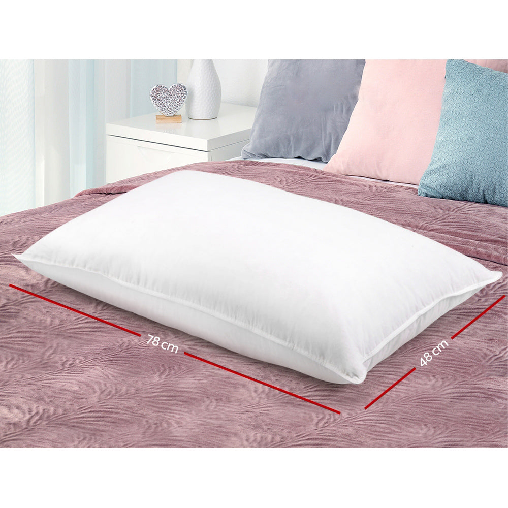 Duck Feather Bed Pillow Set of 2 - White