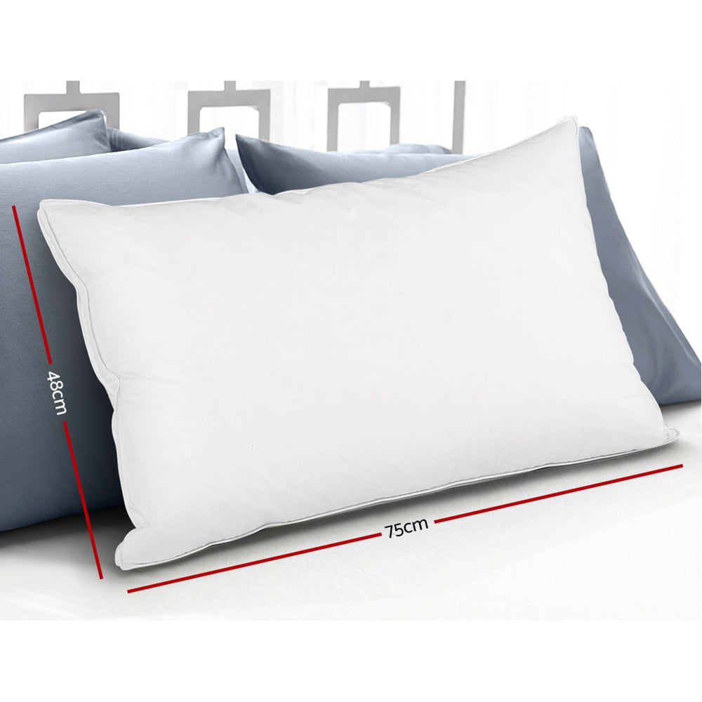 Goose Feather Down Twin Pack Bed Pillows