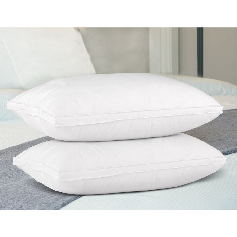 Goose Feather Down Twin Pack Bed Pillows