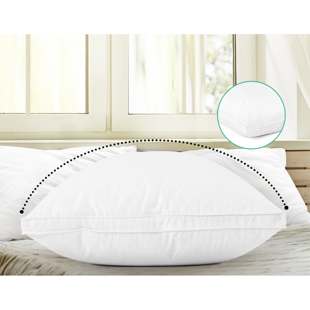 Goose Feather Down Twin Pack Bed Pillows