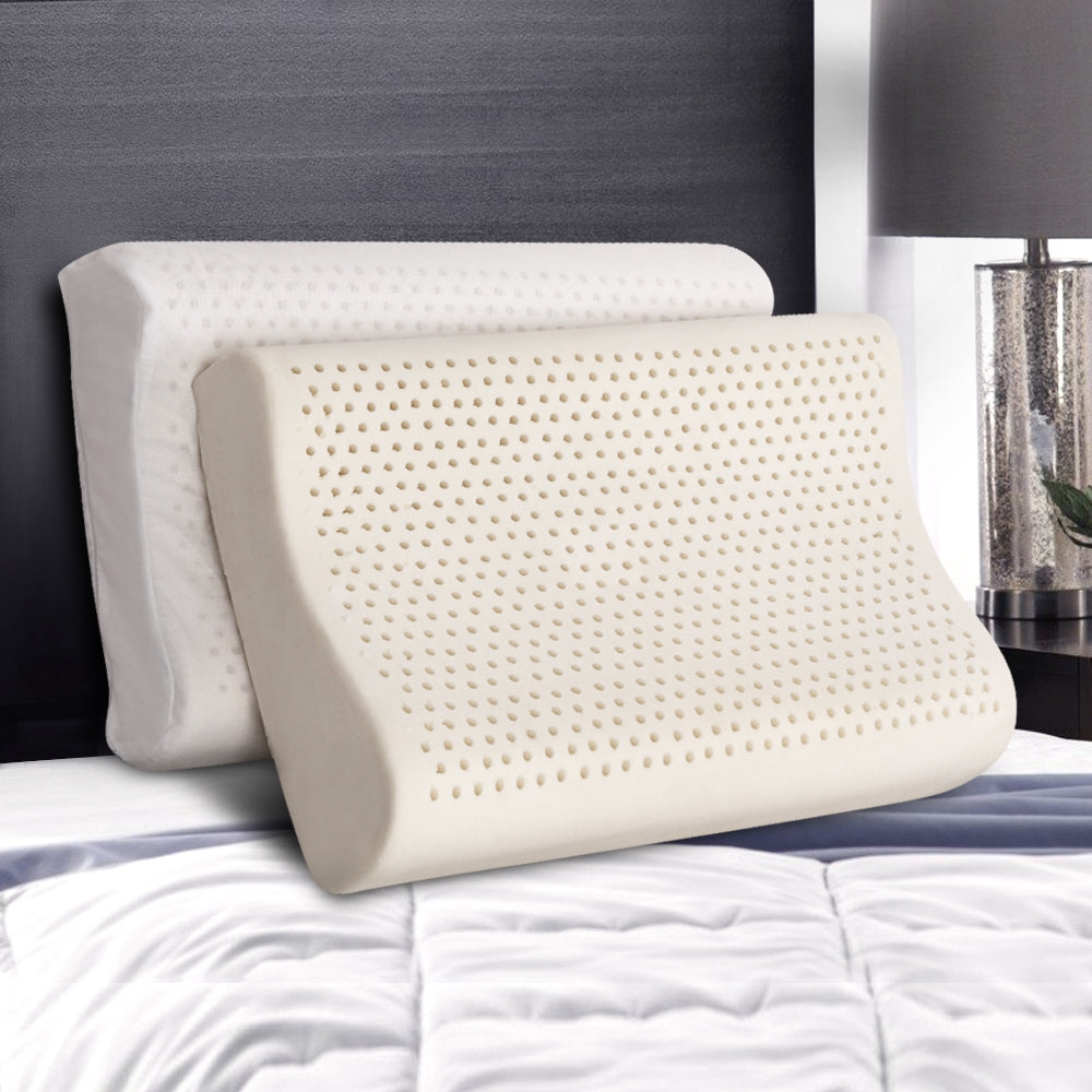 Natural Latex Bed Pillow - Set of 2