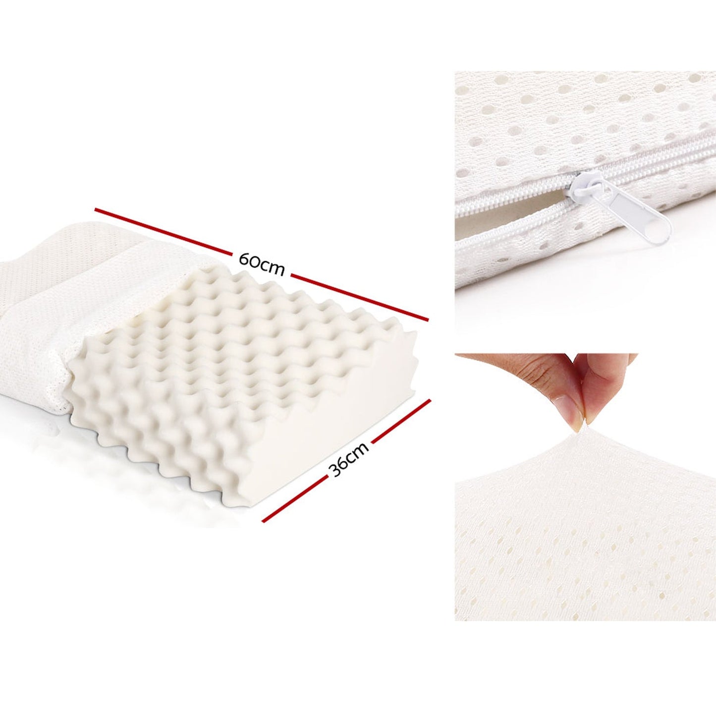 Natural Latex Pillow - Set of 2