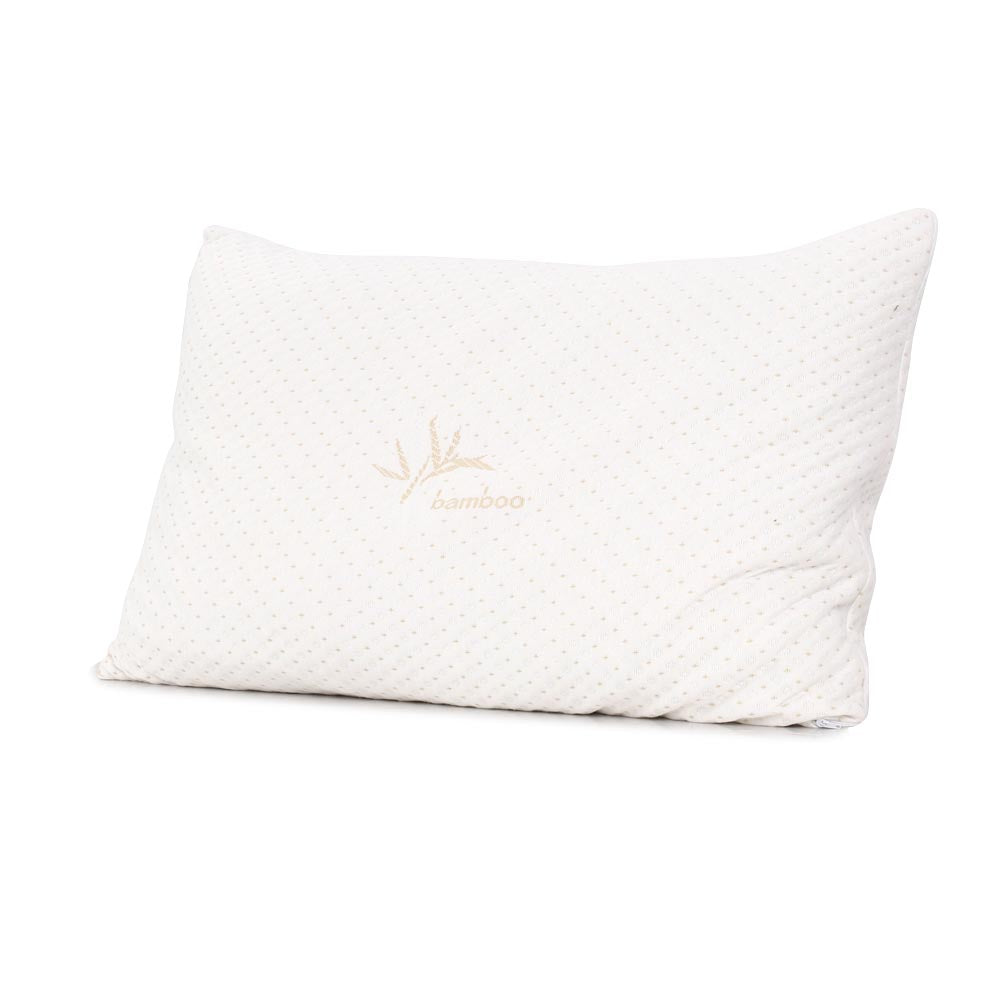 Bamboo memory Foam Bed Pillow - Set of 2