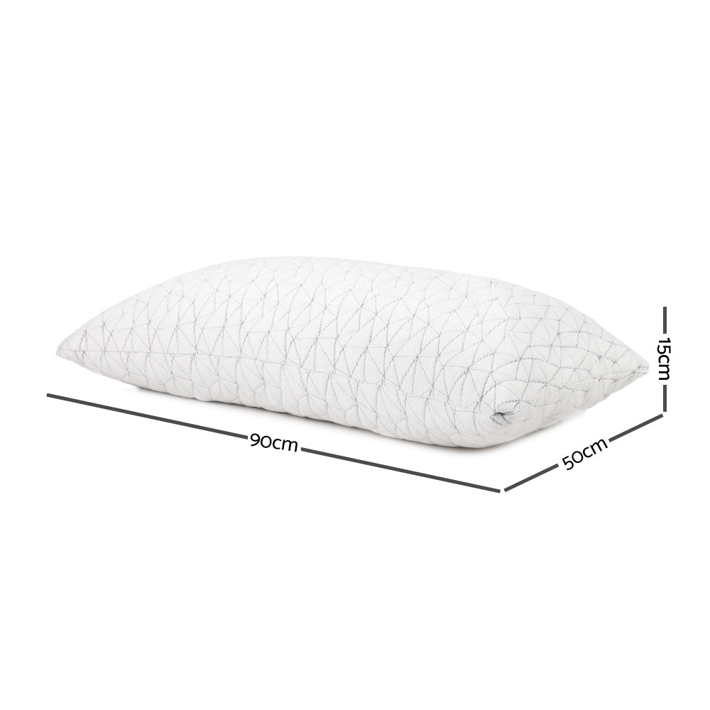 Rayon King Memory Foam Bed Pillow - Set of 2