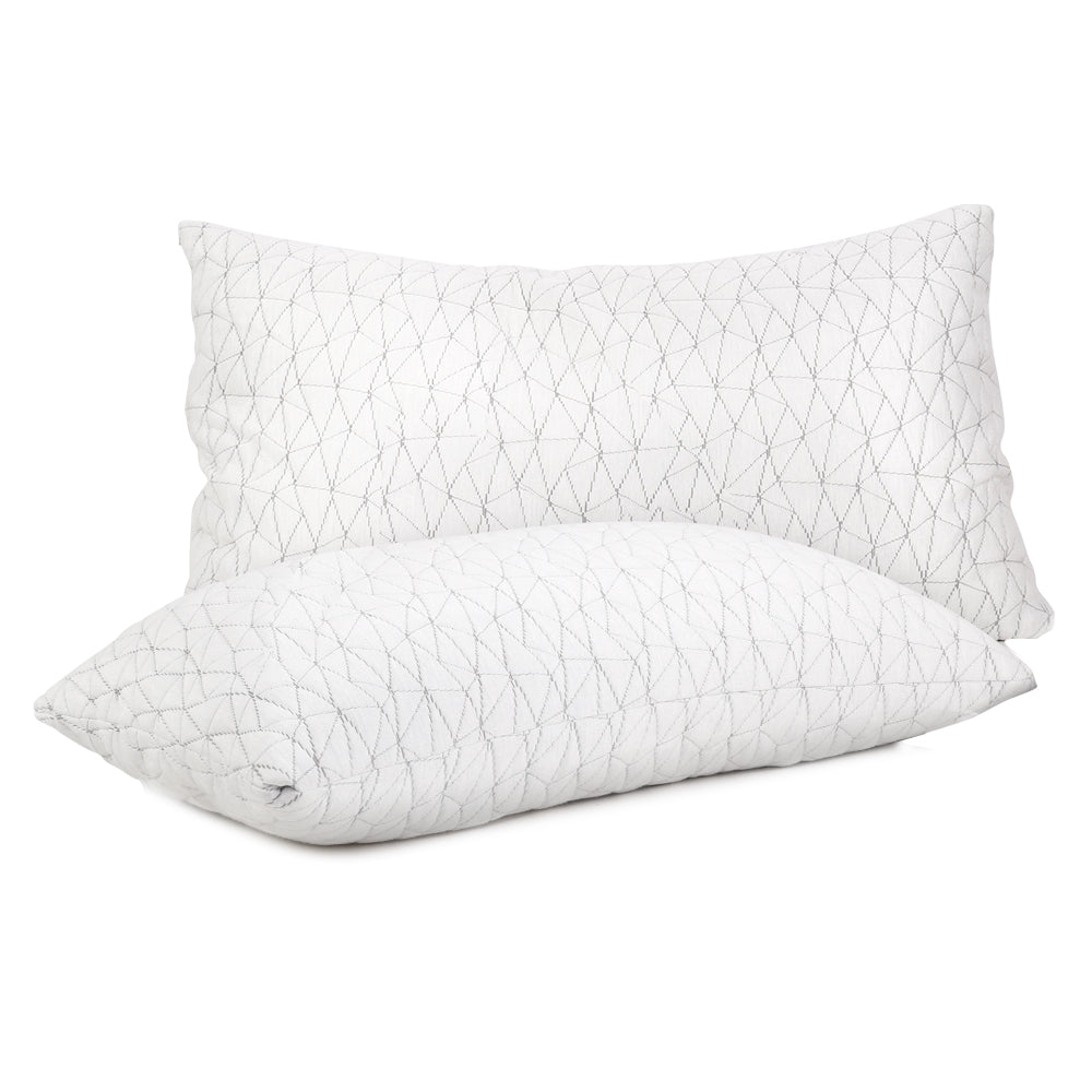 Rayon Single Memory Foam Bed Pillow - Set of 2