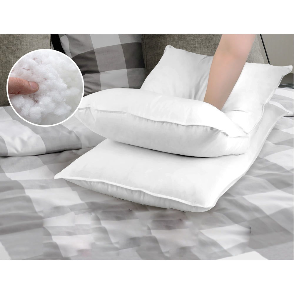 Firm Cotton Bed Pillows - Set of 4
