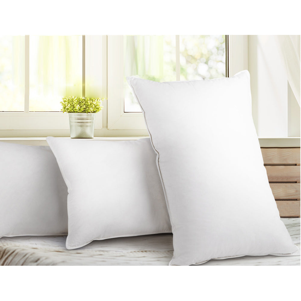 Firm Cotton Bed Pillows - Set of 4