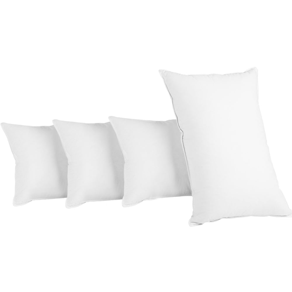 Bedding Pillow Medium Firm Microfibre Fiiling King - Set of 4