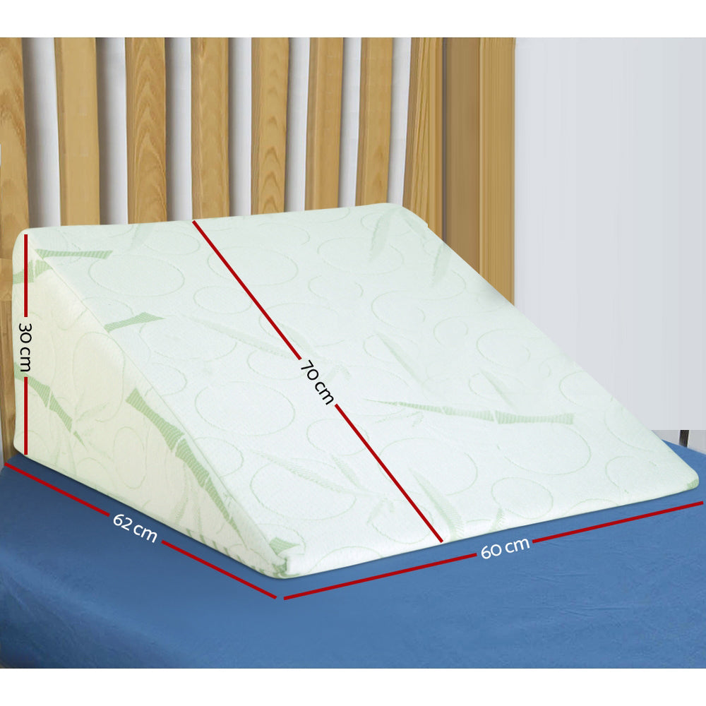 Bed Wedge Back Support Pillow Bamboo Fabric