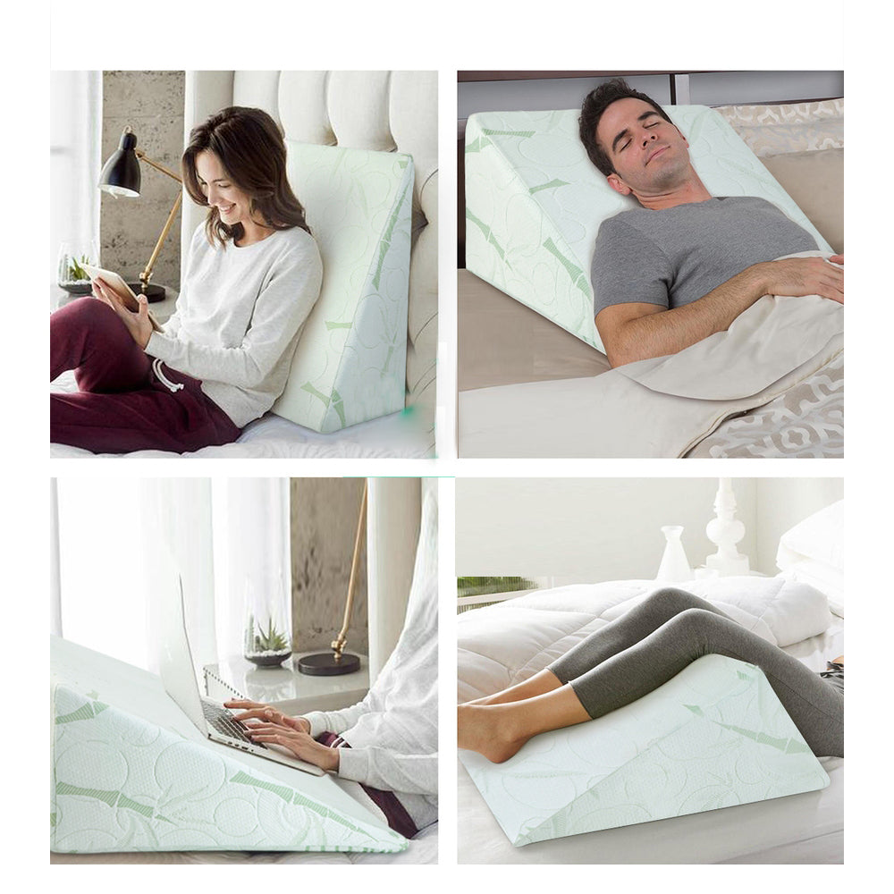 Bed Wedge Back Support Pillow Bamboo Fabric