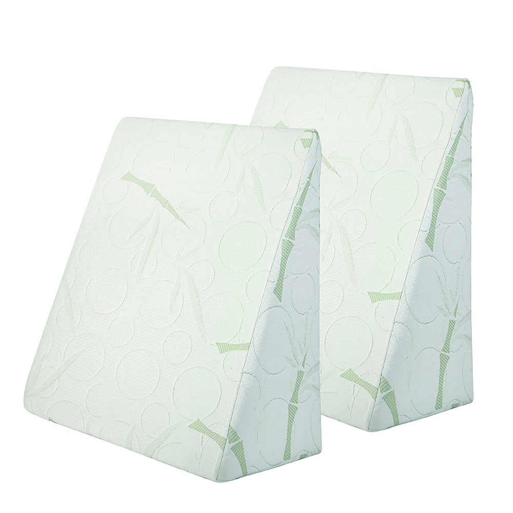 Bedding Memory Wedge Pillow Neck Back Support with Cover 2X - Bamboo