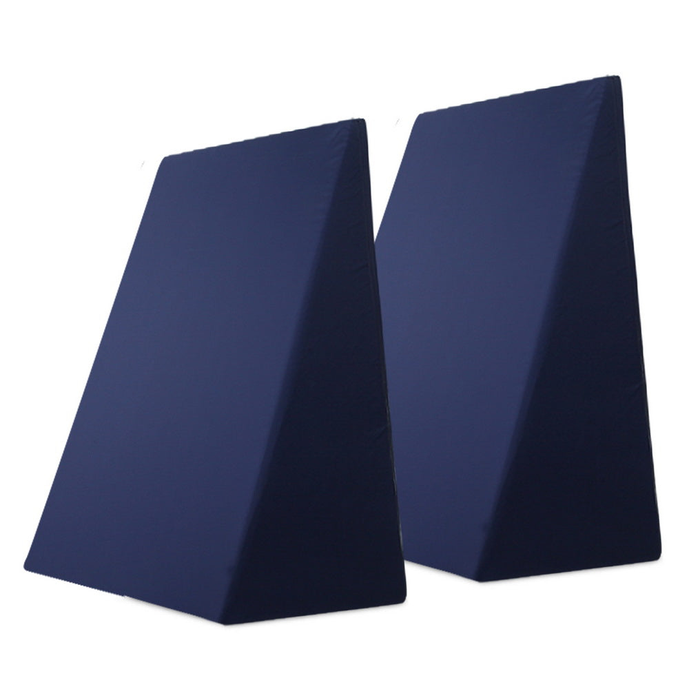 Bedding Memory Wedge Pillow Neck Back Support with Cover 2X - Blue