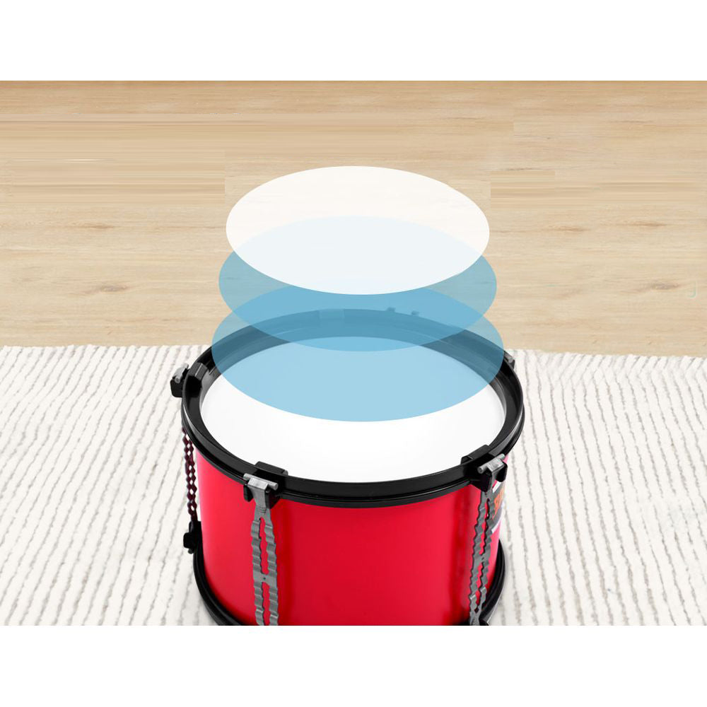 Kids 7 Drum Set Junior Drums Kit Musical Play Toys - Red
