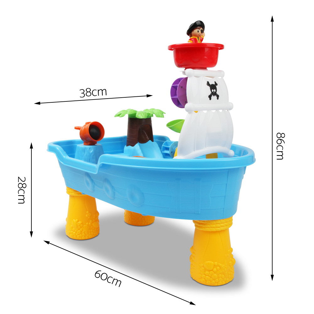 20 Piece Kids Pirate Boat Toy Set - Blue