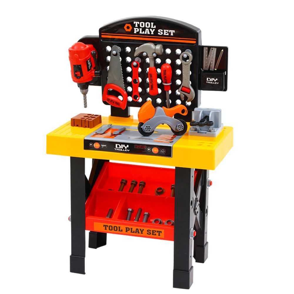 Kids Pretend Workbench Builder Toys - 54pcs
