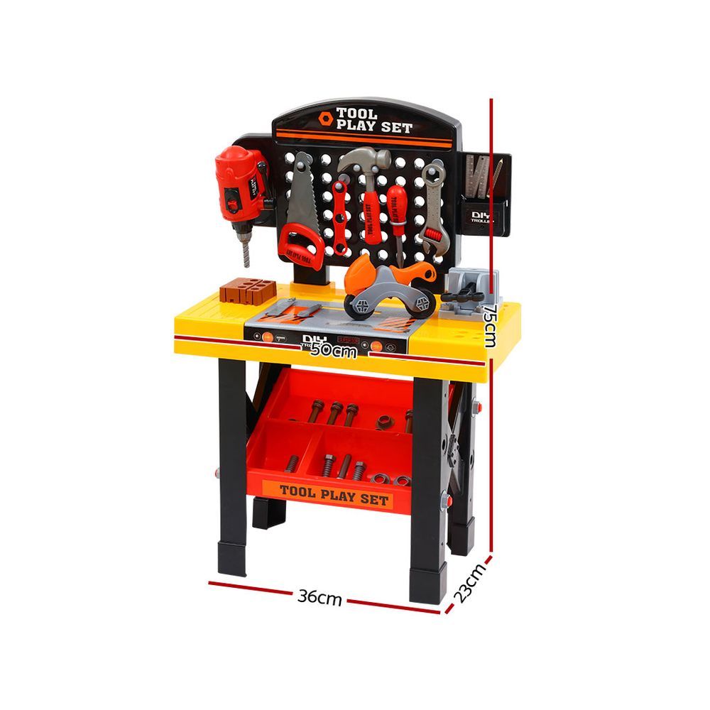 Kids Pretend Workbench Builder Toys - 54pcs