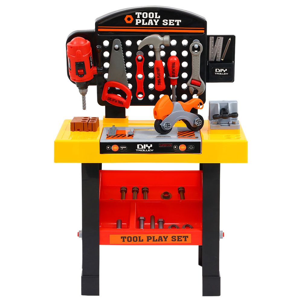 Kids Pretend Workbench Builder Toys - 54pcs