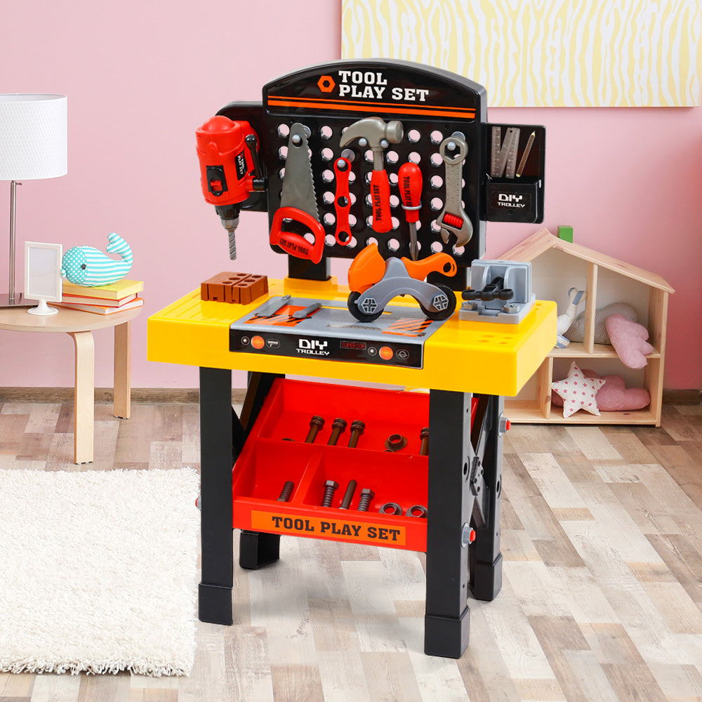 Kids Pretend Workbench Builder Toys - 54pcs