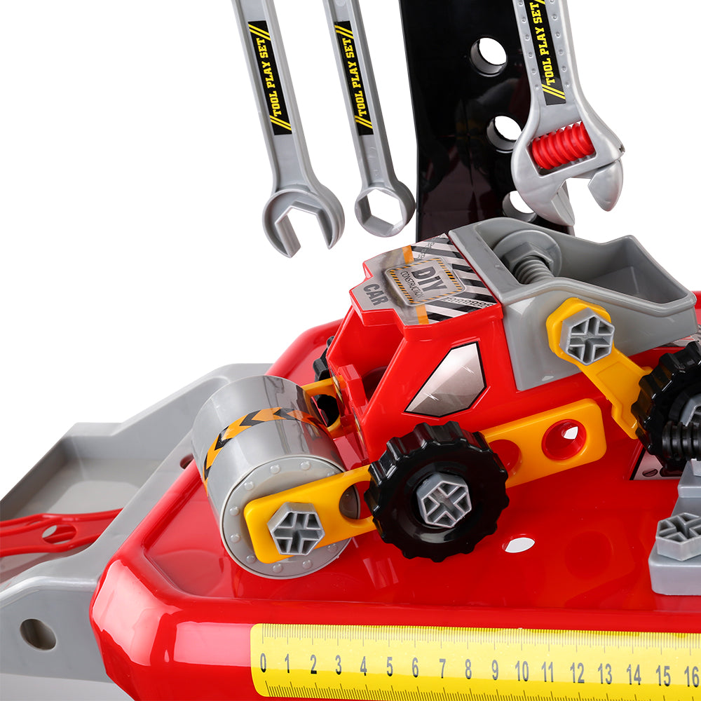 Kids Pretend Play Workbench Play Set - Red
