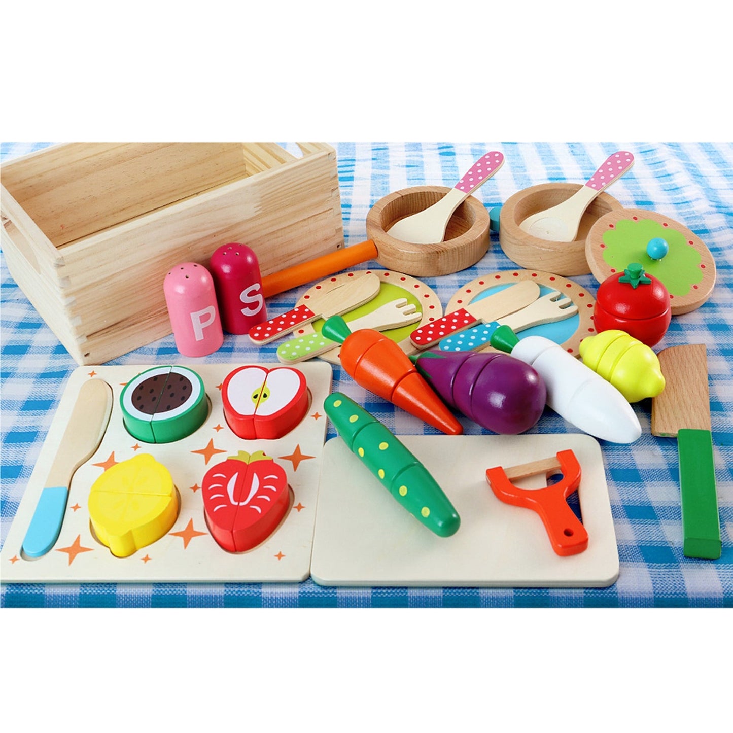 Kids Wooden Kitchen Playset