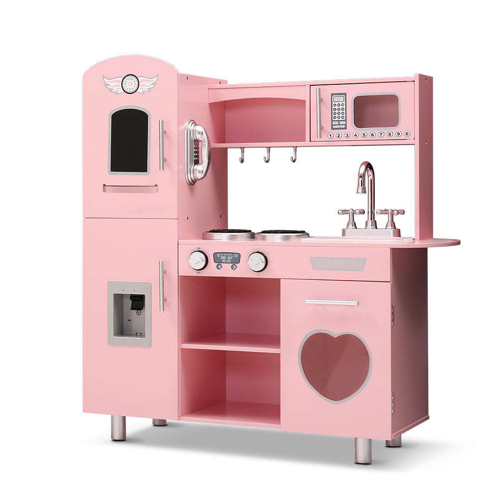 Kids Kitchen and Utensils Pretend Play Food Set - Pink