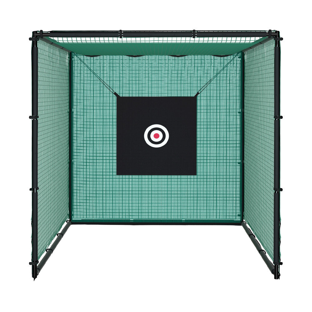 Golf Practice Cage Hitting Net with Steel Frame Football Baseball Training - 3M