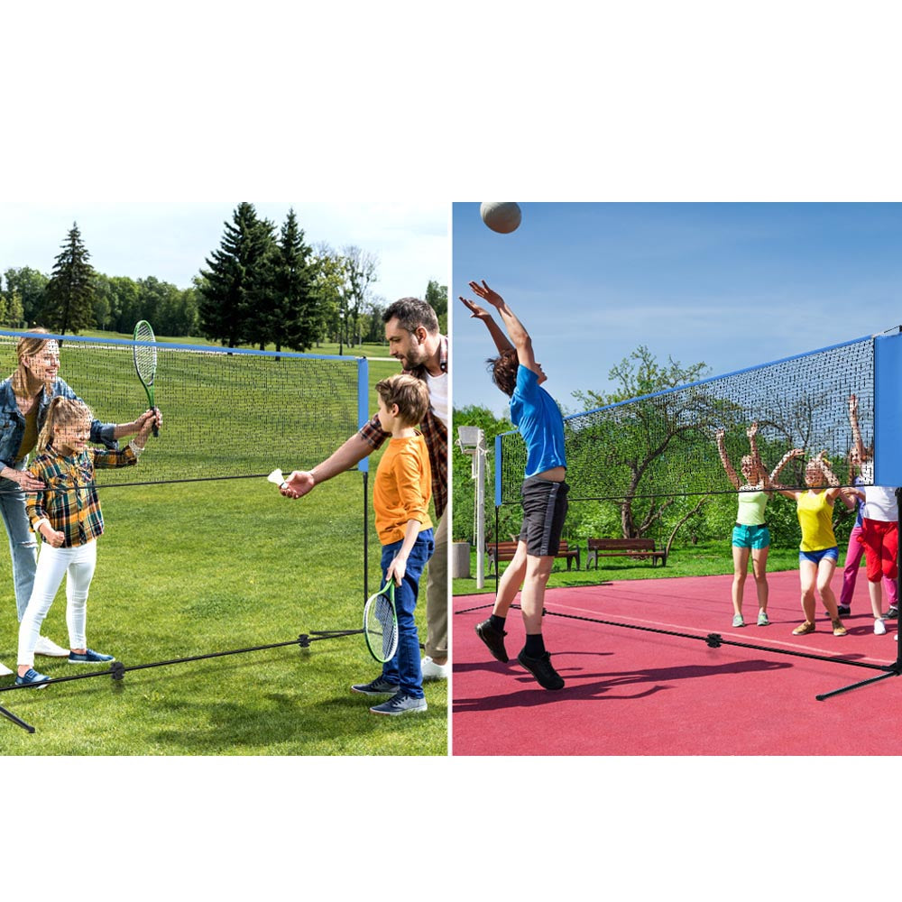 Outdoor Portable Sports Volleyball and Badminton Net 3m 3ft - Blue