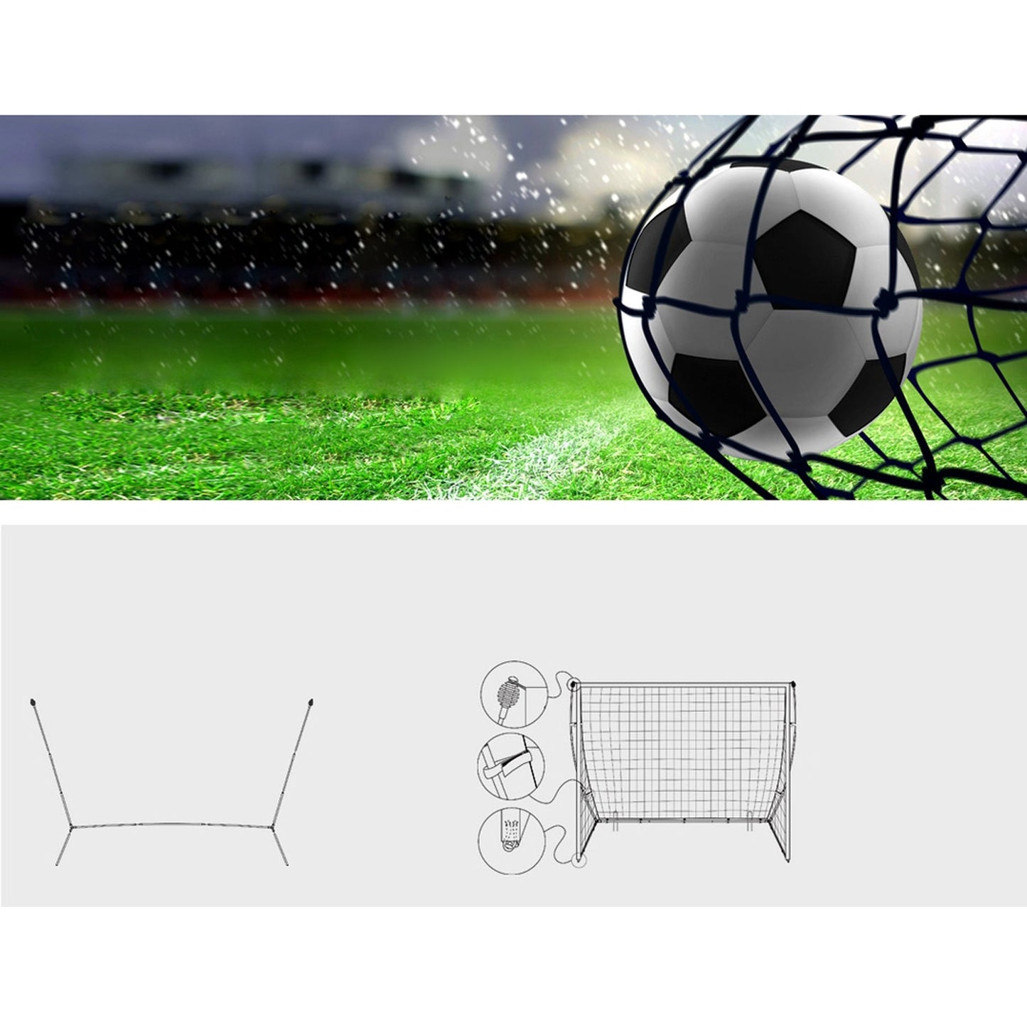 Portable Training Football Goal - 3.6M