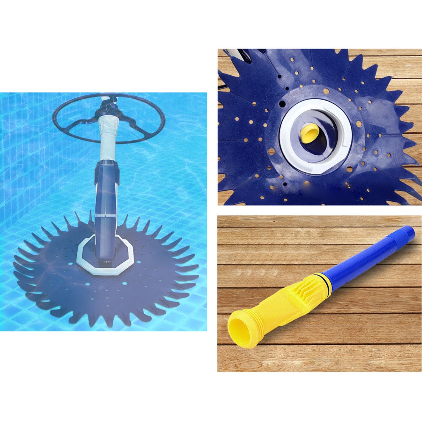 Vacuum Pool Cleaner Blue - For 0.8 to 3m Deep Pool